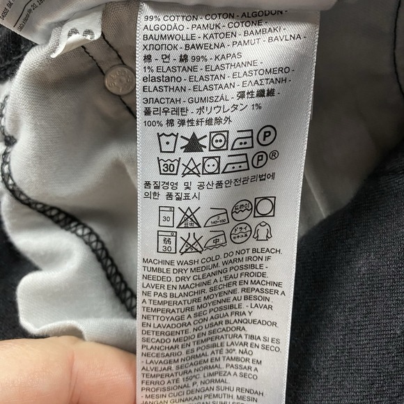 Levis 514‎ Straight Jeans Mens 42x30 Black High Rise - Picture 9 of 14